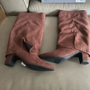 Time and Tru Chocolate Heeled Boots